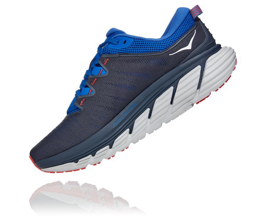 Hoka One One ランニングシューズ メンズ 黒/青 - Gaviota 3 - TN0517384